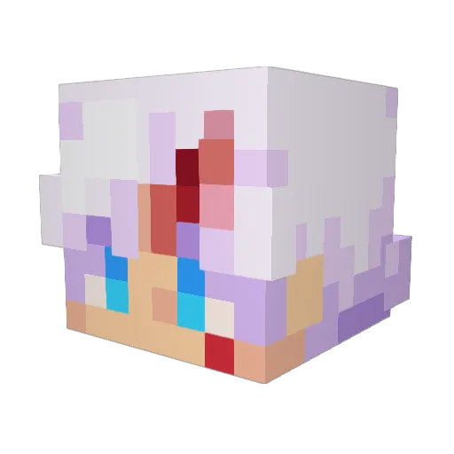 GlaxFay Minecraft avatar head, 3D render