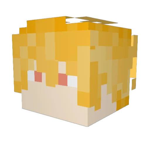 GlaxyV Minecraft avatar head, 3D render