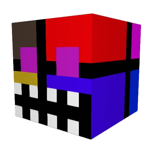 Glayder Minecraft avatar head, 3D render