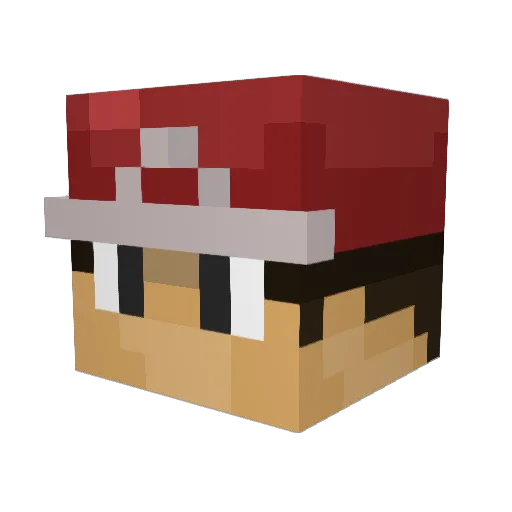 GlazedChicken Minecraft avatar head, 3D render