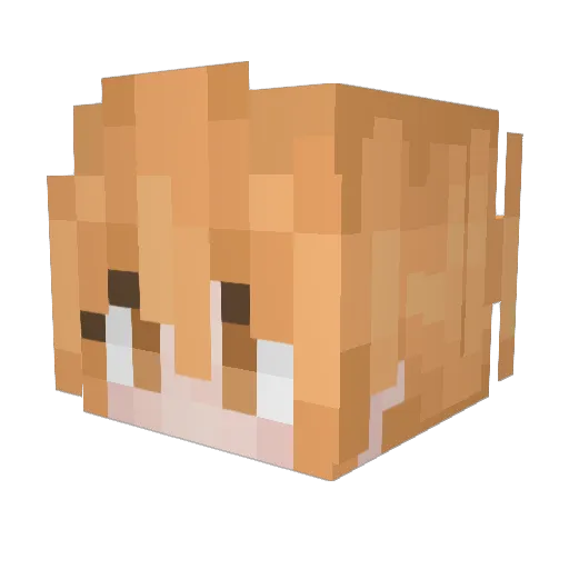 GlazedLeaf Minecraft avatar head, 3D render