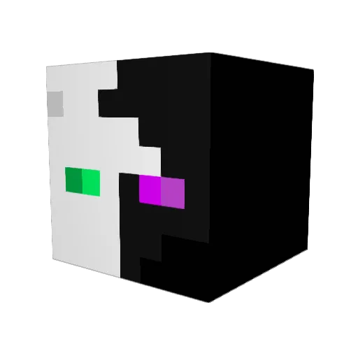 Glazeplays Minecraft avatar head, 3D render