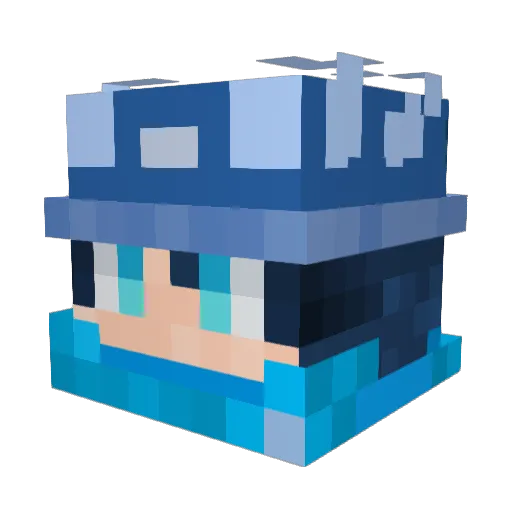 Glazix_ Minecraft avatar head, 3D render