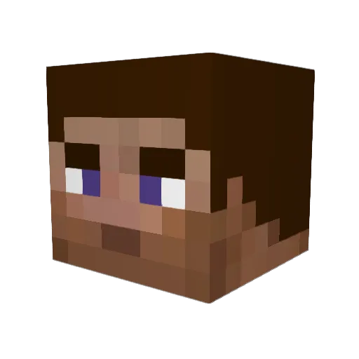 Glazork Minecraft avatar head, 3D render