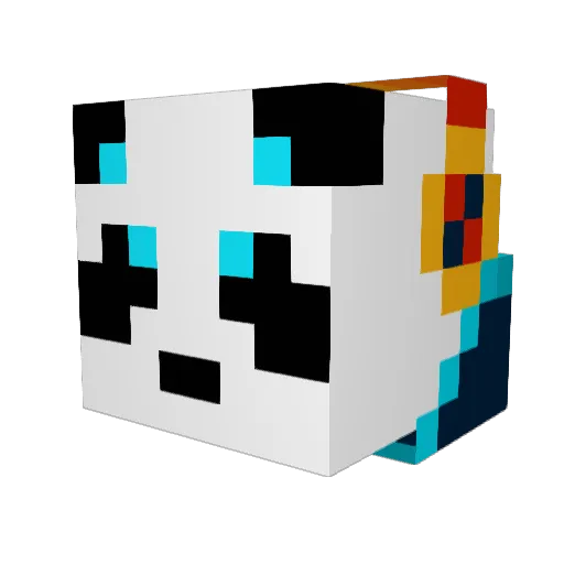 Gldxen Minecraft avatar head, 3D render