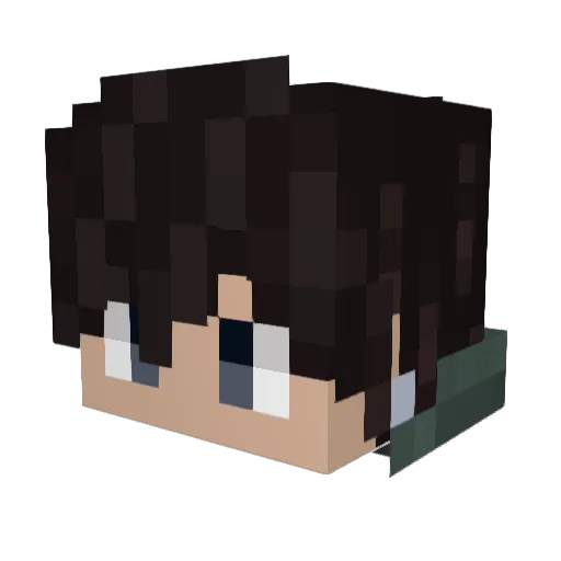 GleamingDusk Minecraft avatar head, 3D render