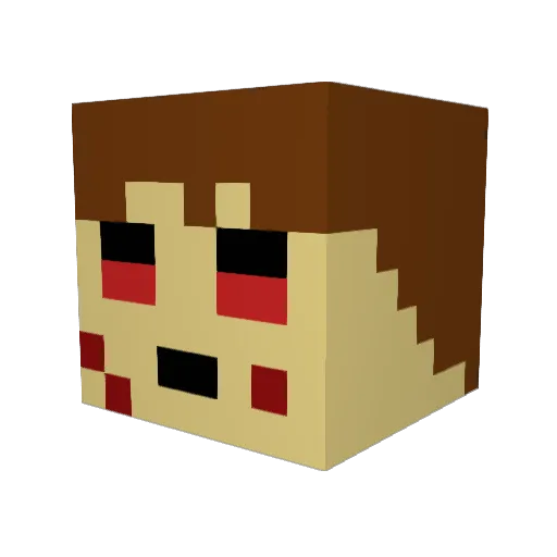 Gleamingcolt Minecraft avatar head, 3D render