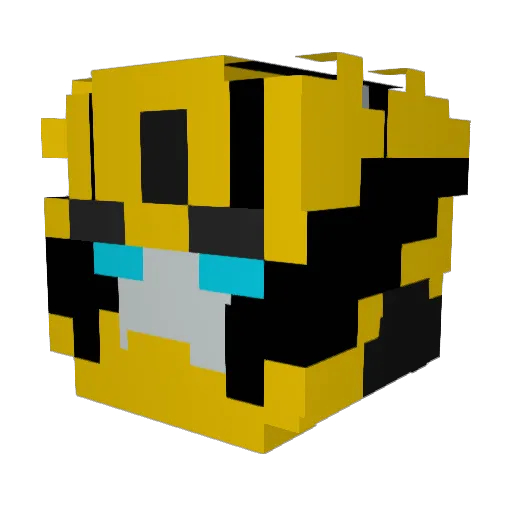 Gleavo Minecraft avatar head, 3D render