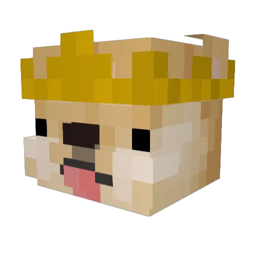 GlebBatonskiy Minecraft avatar head, 3D render