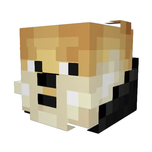 GlebFrox Minecraft avatar head, 3D render