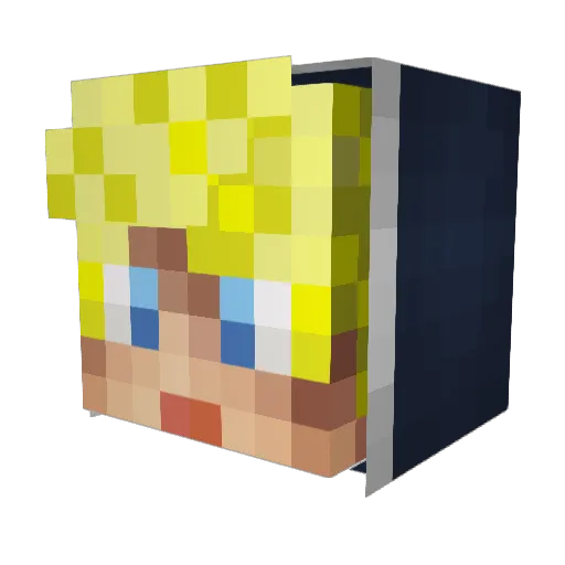 Glebassimmo Minecraft avatar head, 3D render