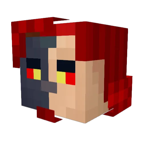 Glebbilein Minecraft avatar head, 3D render