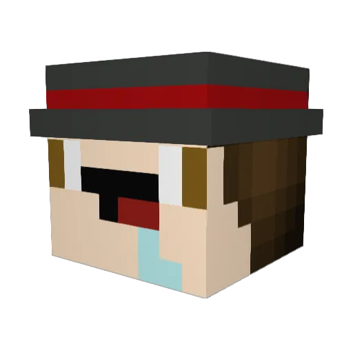 Glee_SK Minecraft avatar head, 3D render