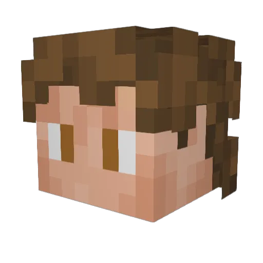 GleefulCloud Minecraft avatar head, 3D render