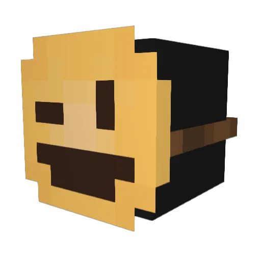 Gleepnir Minecraft avatar head, 3D render