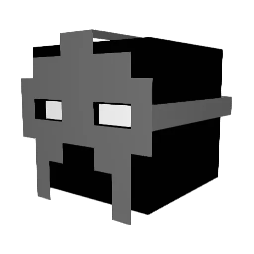 Gleiloman Minecraft avatar head, 3D render