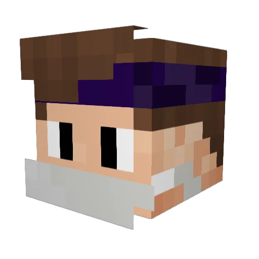 GlenLove Minecraft avatar head, 3D render