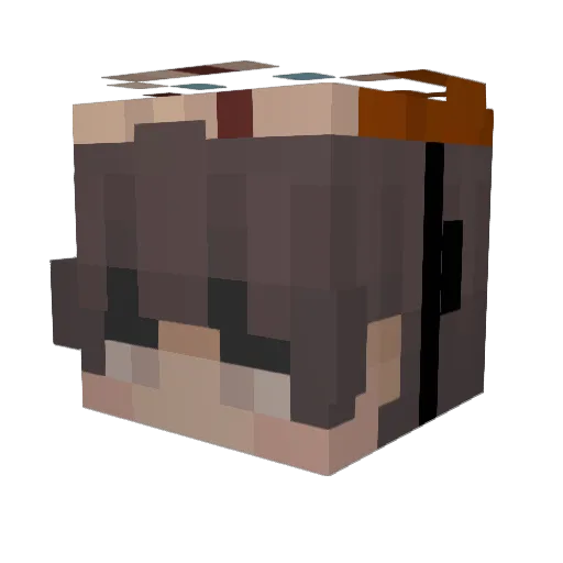 GlendJV Minecraft avatar head, 3D render