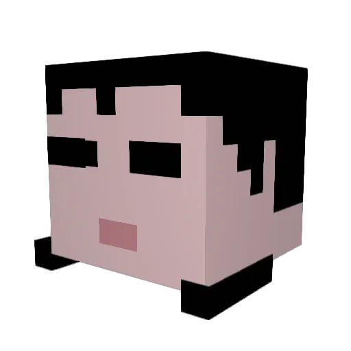 Glenleft Minecraft avatar head, 3D render
