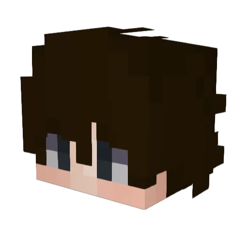 GlenmoBlockHead Minecraft avatar head, 3D render