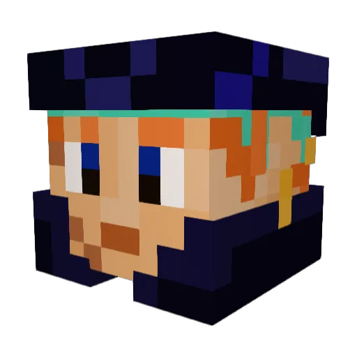 Glerisboo Minecraft avatar head, 3D render