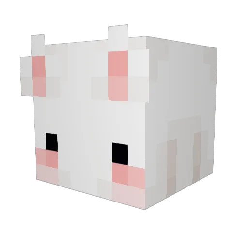 Glerks Minecraft avatar head, 3D render