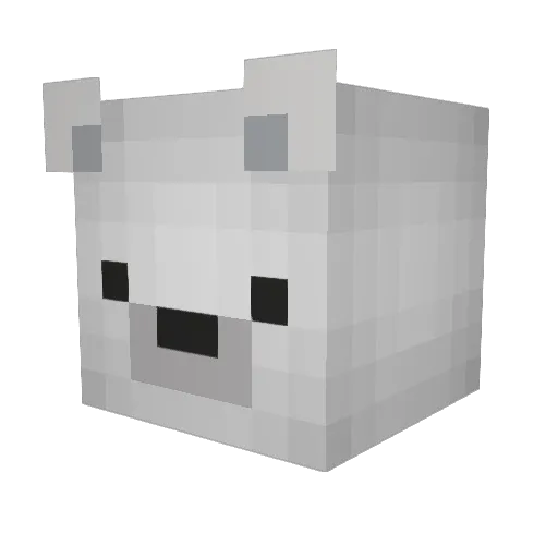 Glevina Minecraft avatar head, 3D render