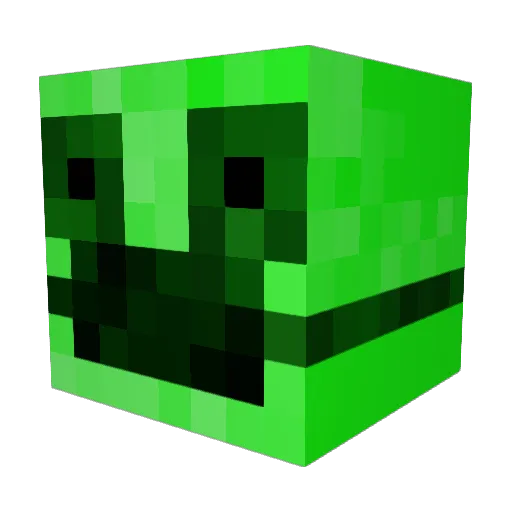 GliFrog Minecraft avatar head, 3D render