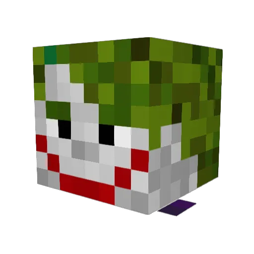 GliFyy Minecraft avatar head, 3D render