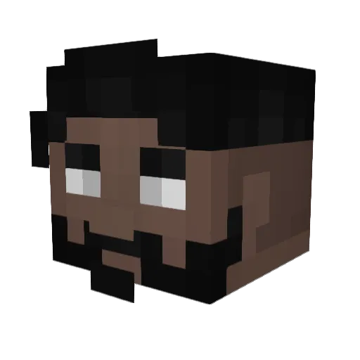 Gliasee Minecraft avatar head, 3D render