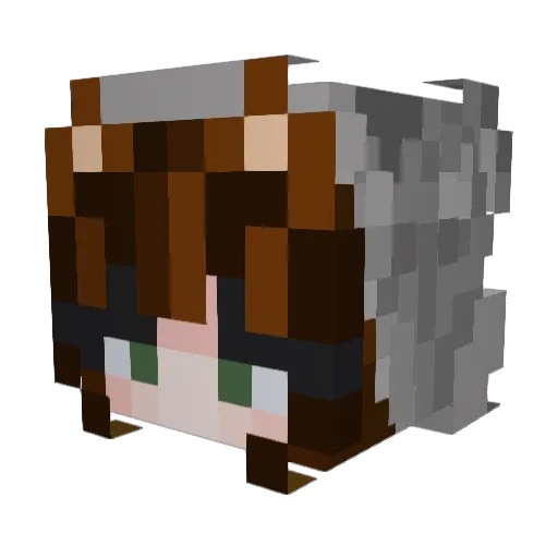GlibberigeKiwi Minecraft avatar head, 3D render