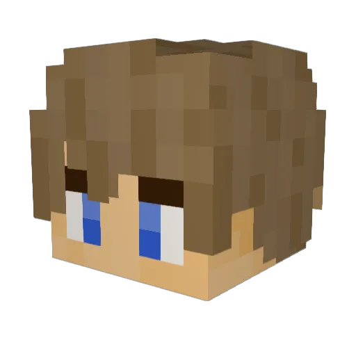 Glider41 Minecraft avatar head, 3D render