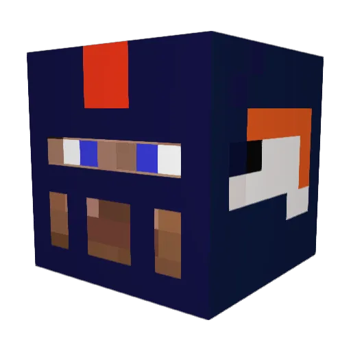 Glidezy Minecraft avatar head, 3D render
