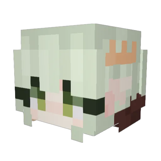 GlidingClover Minecraft avatar head, 3D render