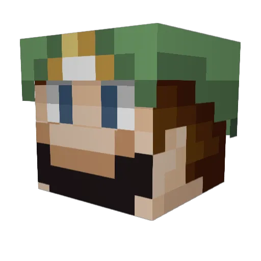 Glift772 Minecraft avatar head, 3D render