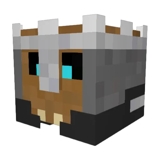 Glimbi Minecraft avatar head, 3D render