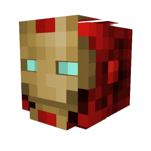 Glimmer_JPN Minecraft avatar head, 3D render