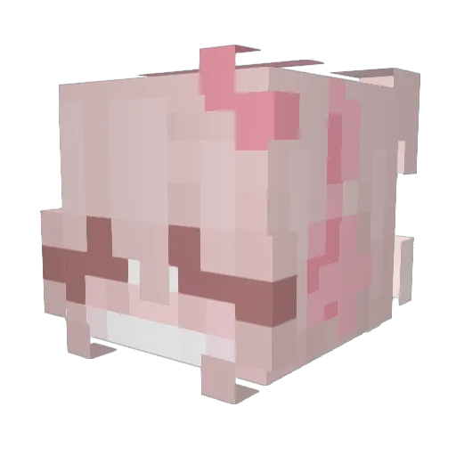 Glimmercake Minecraft avatar head, 3D render