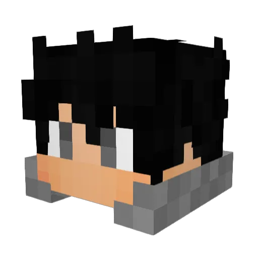 Glimmerhammer Minecraft avatar head, 3D render