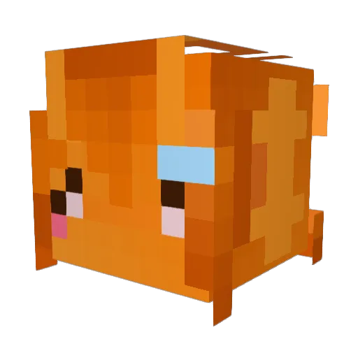 GlimsGlimmer Minecraft avatar head, 3D render