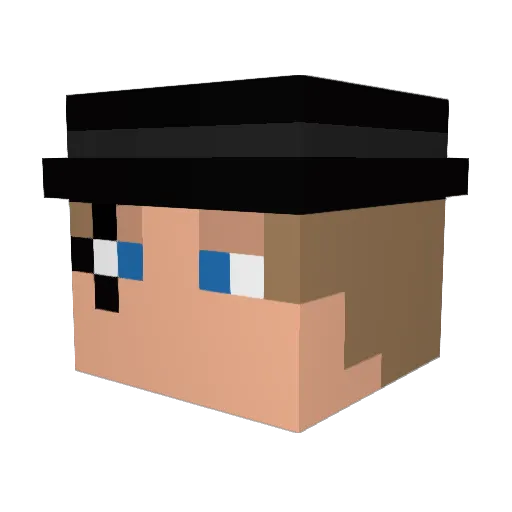 Gliniyos Minecraft avatar head, 3D render