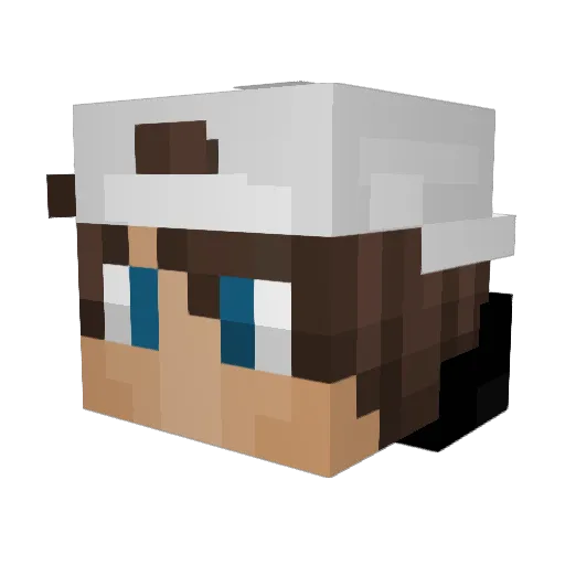 GlishTR Minecraft avatar head, 3D render