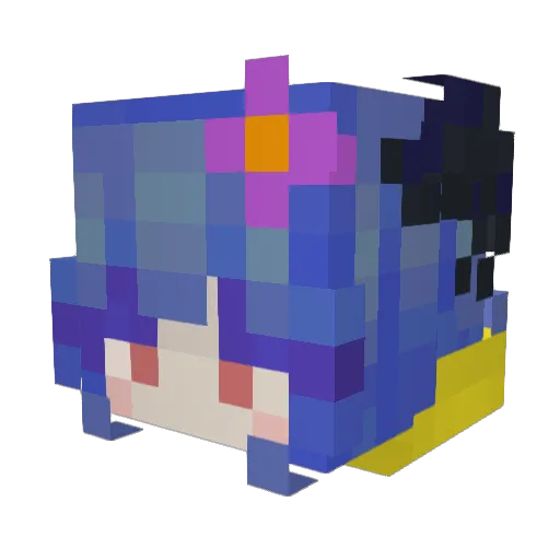 GlisinSR Minecraft avatar head, 3D render