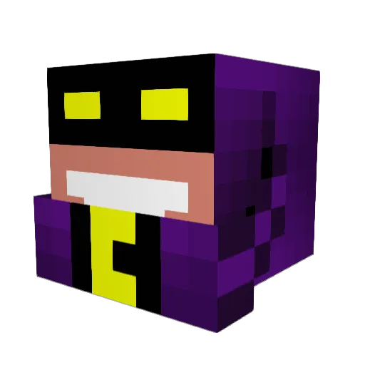 GlisteningChin Minecraft avatar head, 3D render