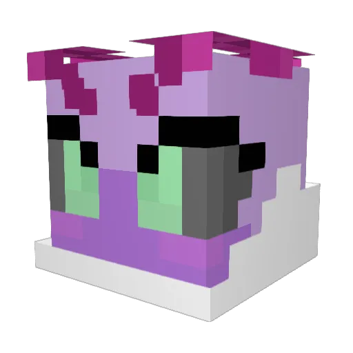 Glitch620 Minecraft avatar head, 3D render