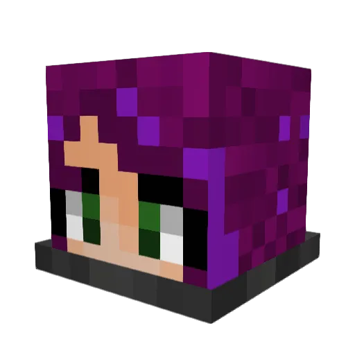 Glitch9700 Minecraft avatar head, 3D render