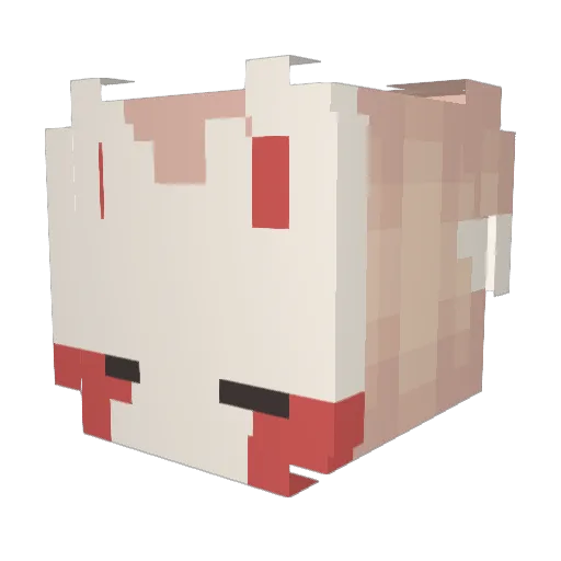 GlitchAfton Minecraft avatar head, 3D render