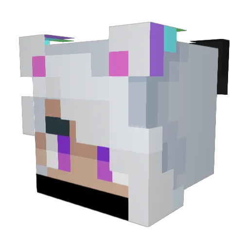 GlitchAnubis Minecraft avatar head, 3D render