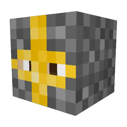 GlitchCables Minecraft avatar head, 3D render
