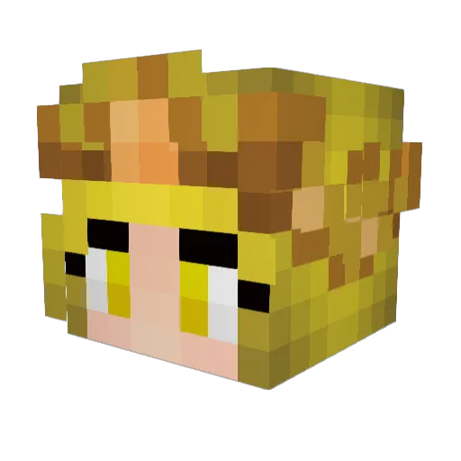 GlitchCorrupted Minecraft avatar head, 3D render